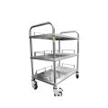 Factory Direct Price Stainless Steel Hospital Trolley, Medical Trolly with Castor